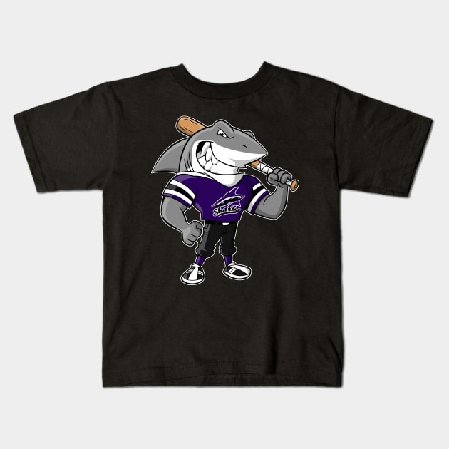 Bay State Sharks Mascot - Sharky Kids T-Shirt by traderjacks